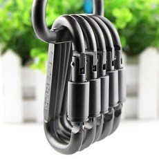 윈윈커머스 고강도 알루미늄 카라비너 10p, 다크실버, 10개