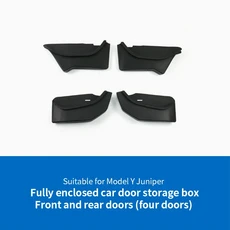 자동차 도어 핸들 수납함 TPE 정리함 방수 내마모성 내부 액세서리 테슬라 호환 모델 Y 주니퍼 2025용, 02 1Set 4Pcs