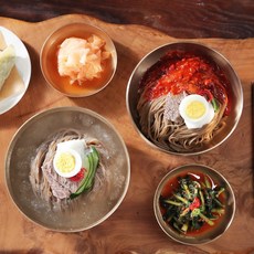[애드크로스 홈쇼핑]모란각냉면 물냉면 비빔냉면 푸짐한 대용량 메밀냉면 개별포장 간편 조리 동치미 육수 이용식 함흥 평양, 395g, 20개