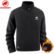 MAMMUT 마무트 매머드 남성 스웨이드 맨투맨 이너웨어 이너웨어 내복 가모 내담 가설 벨벳 긴팔 티셔츠 라운드 밑옷