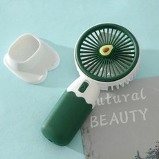 케이블이 휴대용 만화 과일 미니 부채 가족 야외 여행에 구동, 색상: 2. Dark Green, 1개