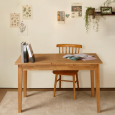 엄마가구 플레인 고무나무 원목 책상 1000 1200 1500 1800, 원목책상 1000