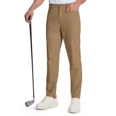 Willit 남성용 드레스 팬츠 골프 스트레치 빠른 건조 작업 슬랙스 캐주얼 5포켓 71.1cm/76.2cm/81.2cm/81.3cm(28인치/30인치) 라이트 카키. 30