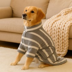 유니아트 극세사 애견 강아지 목욕 가운, 1개, 그레이