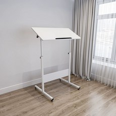 강의대 이동식 연설대 교탁 단상 노트북 대학교 강연대, 80 x 40 화이트, 기본 모델명/품번