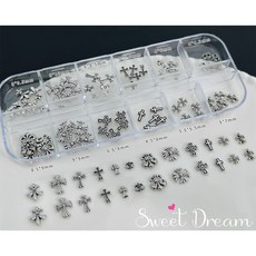 哥德龐克十字架美甲飾品, 1個, 十字款【盒裝】