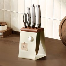 마술사 프리미엄 느티나무 칼꽂이 통풍형, 1개, 크림 화이트 소형