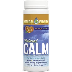 NATURAL VITALITY 素食無麩質鎮靜補充劑 橘子口味, 226克, 1個