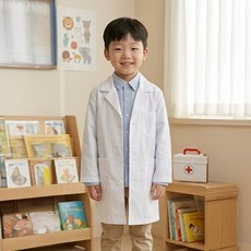 아동 의사가운 어린이 직업체험 병원 의상 이름자수 DMD11, DMD11 흰색7호