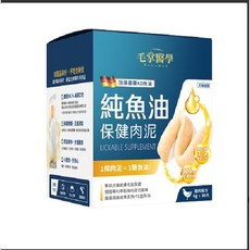 毛掌醫學 純魚油 保健肉泥 寵物魚油 貓狗適用, 6g, 30個, Omega脂肪酸