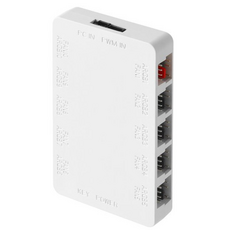 아이구주 GH10 ARGB AND PWM HUB 팬컨트롤러 RGB 허브, 화이트