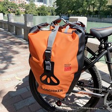 LONGHIKER 自行车驮包 50L 防暴雨边包, 1個, 桔色自行車馱包