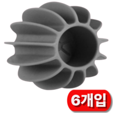 다로엔 구김 엉킹 방지 대형 실리콘 세탁볼, 6개, 그레이 세탁볼