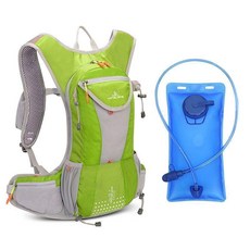 YINGLANG 騎行背包 15L 越野登山 雙肩包 徒步運動, 綠色,無水袋, 1個