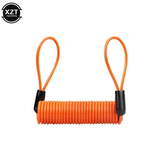 도난 방지 오토바이 휠 디스크 브레이크 알람 잠금 및 스프링 케이블 120cm 보안, 01 orange