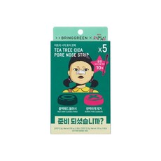 BRINGGREEN 茶樹積雪草毛孔鼻貼, 1組, 5入