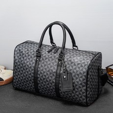 格子大容量旅行袋 健身包 手提行李袋 單肩斜挎包, 風車格 經典版,大