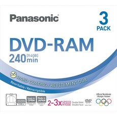 Panasonic 파나소닉 DVD RAM 9.4Gb D/L 팩 3, Panasonic 파나소닉 DVD RAM 9.4Gb D