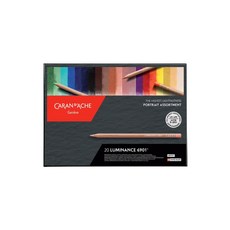 CARAN D'ACHE卡達 LUMINANCE 6901 極致專家級油性色鉛20色人物組 專家級油性色鉛 色彩鮮明 筆觸柔滑, 1個