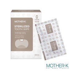 MOTHER-K 100%純水口腔清潔濕紙巾 30片裝, 1個
