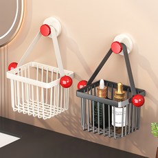 多巴胺廚房蔥薑蒜收納筐壁掛裝收納籃多功能生薑放雞蛋檯面置物架, 1個, 乳白色