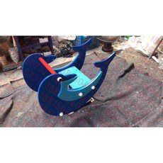 공원 단지 야외 스프링 2인승 PE판 흔들기 시소 회전의자 놀이기구, 원형 시소-초록색