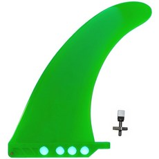 SaruSURF 22.9cm(9인치) US 박스 센터 핀 세이프티 플렉스 소프트 교체품 롱보드 SUP 스탠드업 패들보드 강 서핑 화이트 워터 에어SUP AIR7 스케그 '도구, 초록색