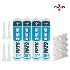 오공 다용도 무초산 실리콘 반투명 칼날 세트, 4개