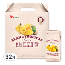 네이처세븐 빈 앤 트로피칼 두유, 190ml, 32개