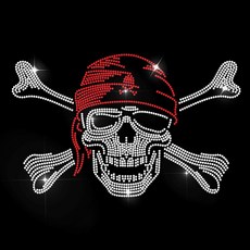 1개 유리 핫픽스 라인스톤 다리미 부착형 의상 액세서리 (해골 모양 옷 가방 바지용) 297x210mm, 혼합색