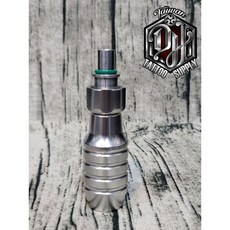 DH專業紋身器材 榴彈25mm旋鈕款一體針握柄 高級鋁合金材質 可調整針長 好握好洗 較細款, 1個, 銀色榴彈自帶旋鈕款25mm一體針握柄, 銀色