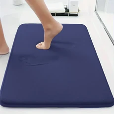 대형 플란넬 침대 카펫 스폰지 도어 두꺼운 입구 미끄럼 침실 매트 방지 바닥 먼지 부드러운, 05 600MMx900MM, Blue