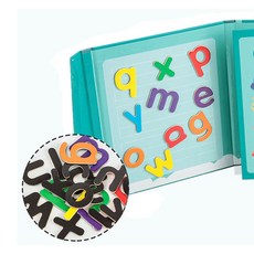 Hi-toys 書本式磁性拼單字遊戲，附水性筆，學習26個英文字母，兒童益智玩具, 1個
