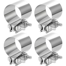 펀수이 4팩 2 배기 클램프 버트 조인트 밴드 슬리브 파이프 머플러용 프리미엄