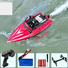 RC 보트 대형 고속 충전식 수상 레저 모델, 1개, UDI902 라지 레드 42cm