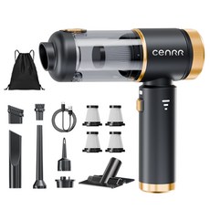 CENRR 신제품 핸디청소기 고흡입력 미니 무선 휴대용 소형 원룸 가정용 차량용 컴퓨터청소, 블랙 골드, ZX-106
