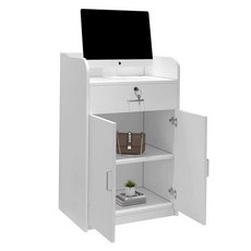 카운터 테이블 조립식 상담 인포 데스크 카페 카운터, 블랙 60x42x95cm