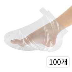 YGG 일회용 발 보습 비닐 커버 발싸개, 100개, 1개입