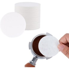 51mm 에스프레소 종이 필터 - 기계용 교체용 표백되지 않은 커피 100개 포터 바구니 및 메이커 도구 구매하기, 1pack