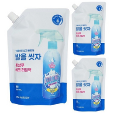 온더바디 코튼풋 발을씻자 풋샴푸 에코 리필 쿨링향, 500ml, 3개입, 3개