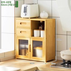 빈티지 그릇장 주방 옛날찬장 수납장 접시장 선반 그릇 접시, B. 창홍 양문 오리지널 42 롱 더블서랍