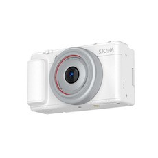 SJCAM ZV200 5K 高清 8000萬像素 翻轉螢幕 變焦 數位相機 學生相機 (台灣授權專賣), 白色,標配