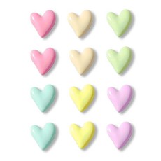 ECLATIS 사랑스러운 하트 모양 장식 자석 18개 다채로운 냉장고 자석 냉장고 화이트보드 및 사물함에 적합18개 - 컬러풀 292329, ECLATIS 사랑스러운 하트 모양 장식 자석 18개,