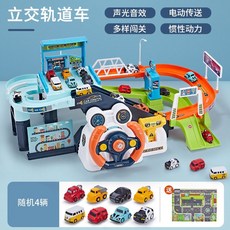 토스키 트랙카 어드벤처 어린이용 주차장 주차타워 장난감 자동차 세트, 배터리 버전, C