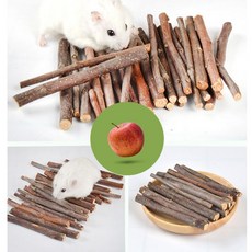 햄스터 토끼 다람쥐 소동물 천연 사과나무 스틱 이갈이 간식, 1개, 45g