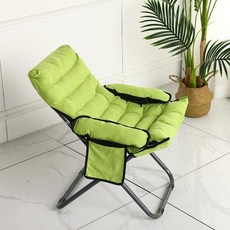 바닥 의자 좌식 소파 접이식 등받이 거실 휴식 체어 가정용 발코니 침실 레저 낮잠 안락 컴퓨터 야외 1인용 게으른, 11)Green S