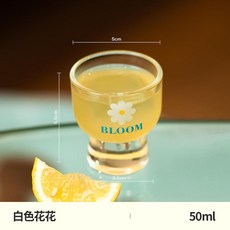 花花小象 造型小酒杯 50ml, 白色花花, 1個
