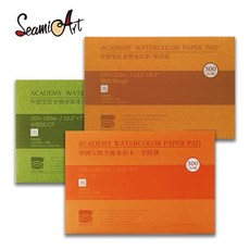 新品優選 Seamiart Baohong 100% 棉水彩紙密封墊 32K/16K 20 張 300gsm, 1個, 粗粒,32K (180mm x 125mm)