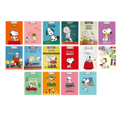 피너츠 스누피 클립보드 A4, 01 랜덤, 2개