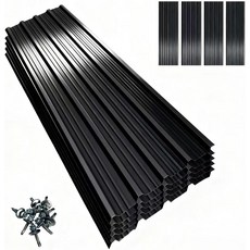 4개의 금속 지붕 패널 45.2인치 x 17.72인치 골판지 아연 도금 강철 사이딩 가제보 상단 커버 퍼골라 파티오 가든 모바일 홈 게리, 4PCS-L45.2"W17.72", Gray